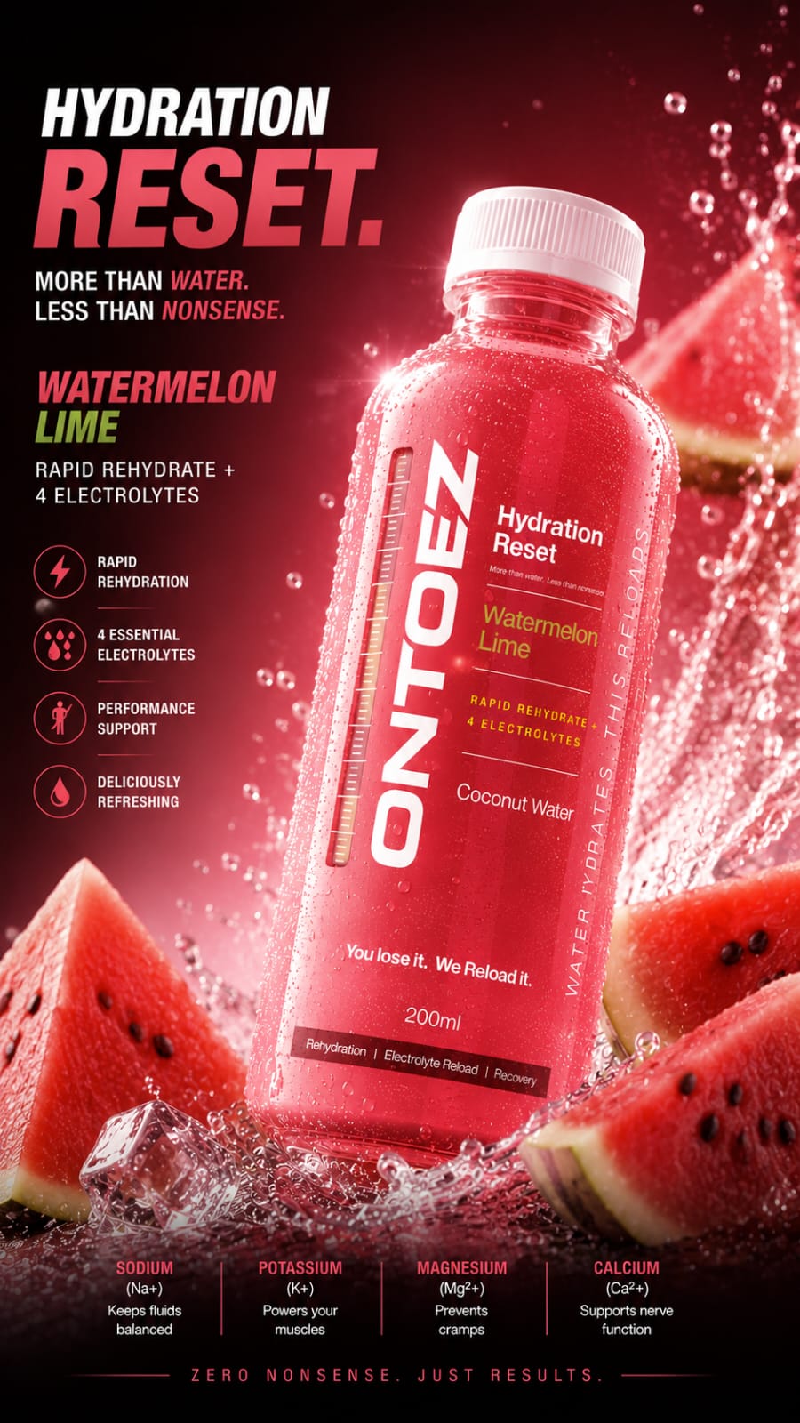 ONTOEZ Hydration Reset - Watermelon Lime