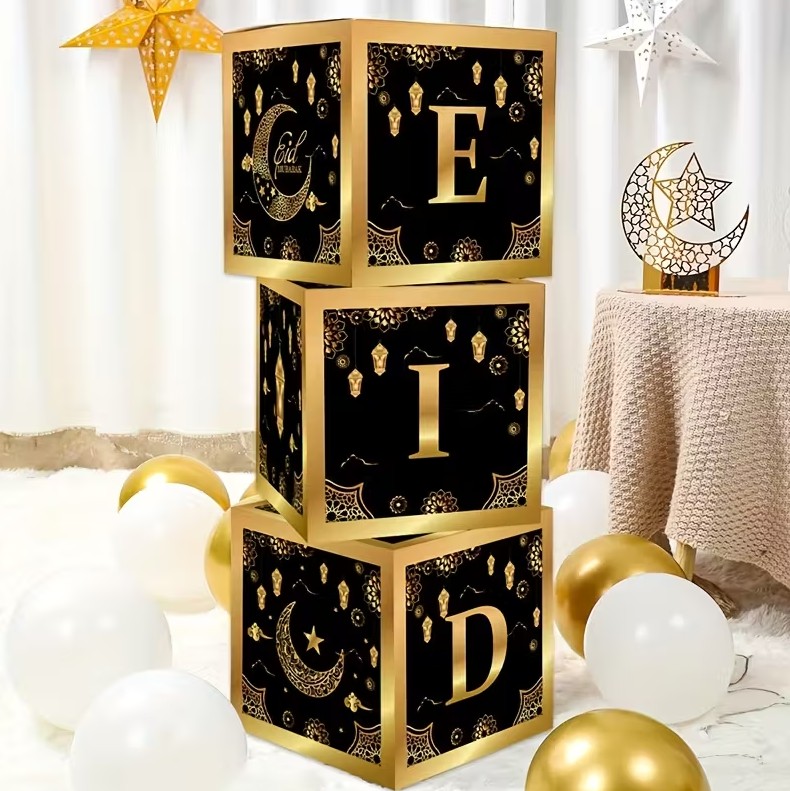 EID Decor 3-Piece Paper Boxes