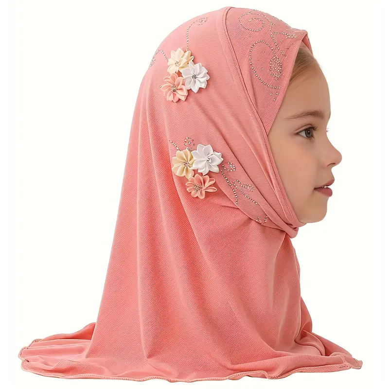Hijab - Floral Embellished Hijabs for Girls