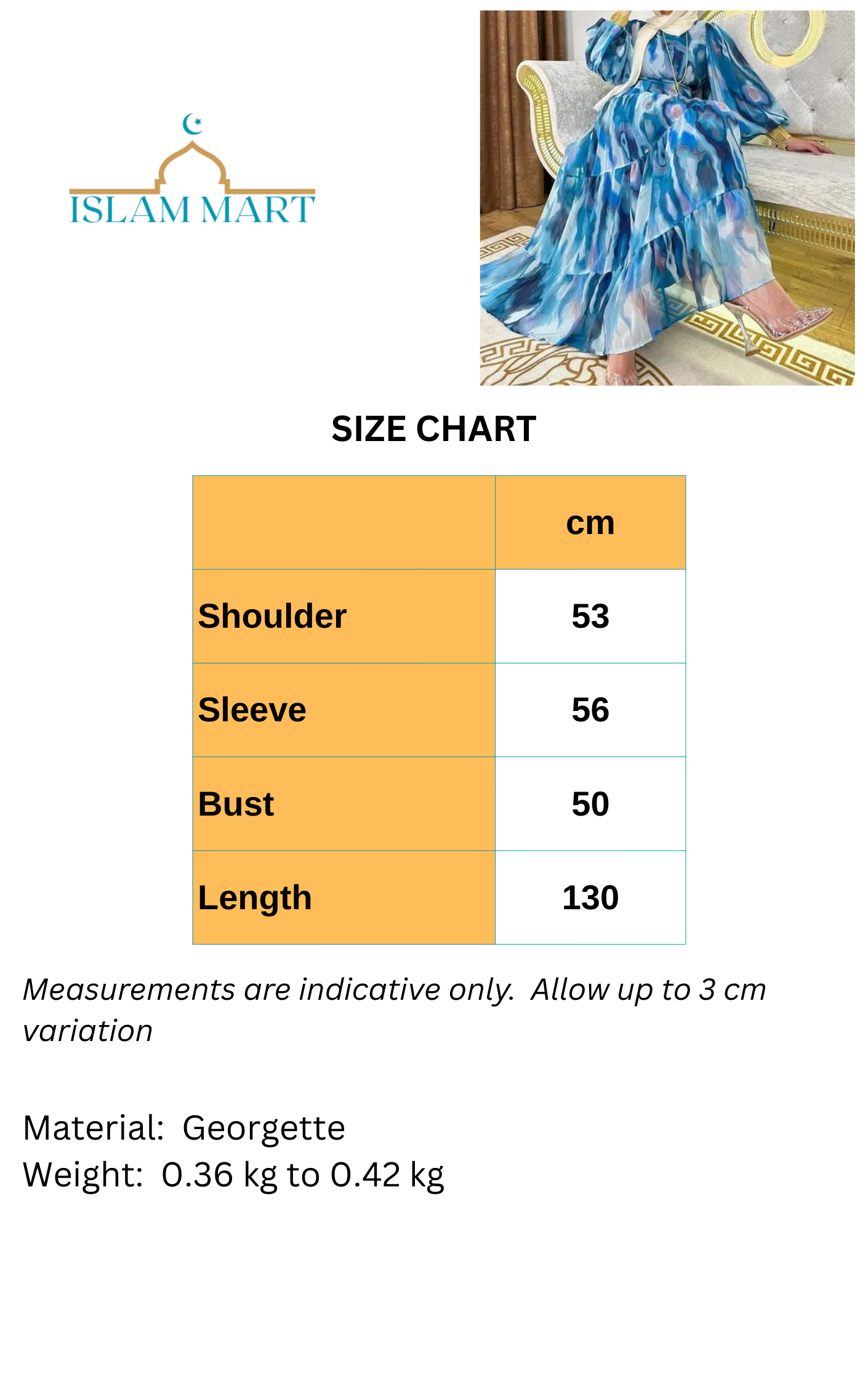 Water Colour Flowing Abaya Maxi Dress