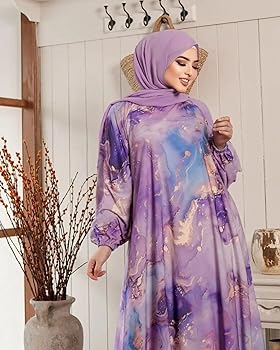 Lavender Purple Marble Print Maxi Dress