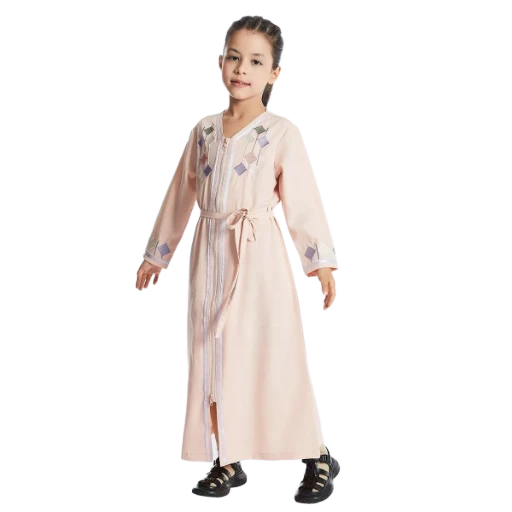 Long Sleeve Embroidered Dresses for Girls