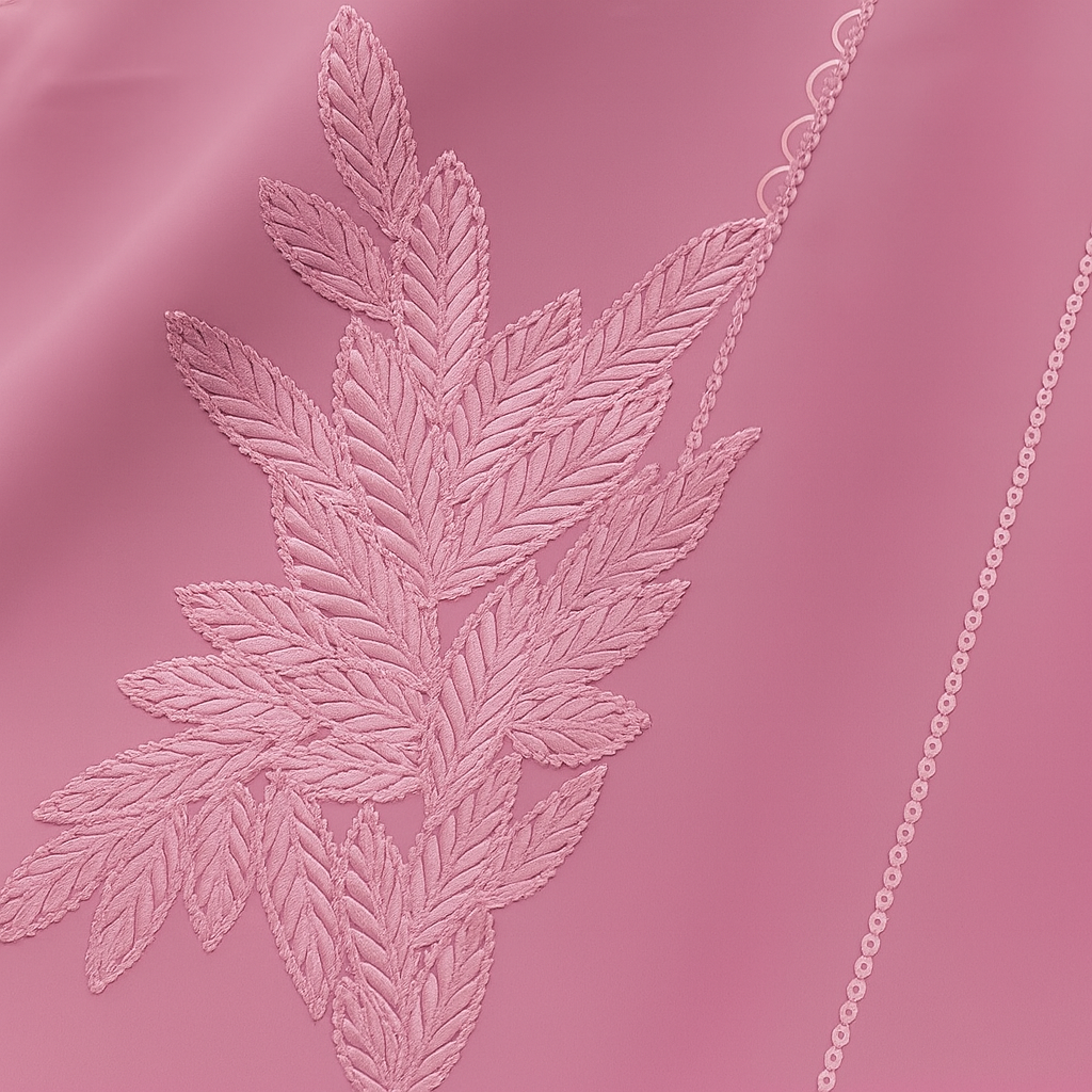 Designer Pink Embroidered Dress