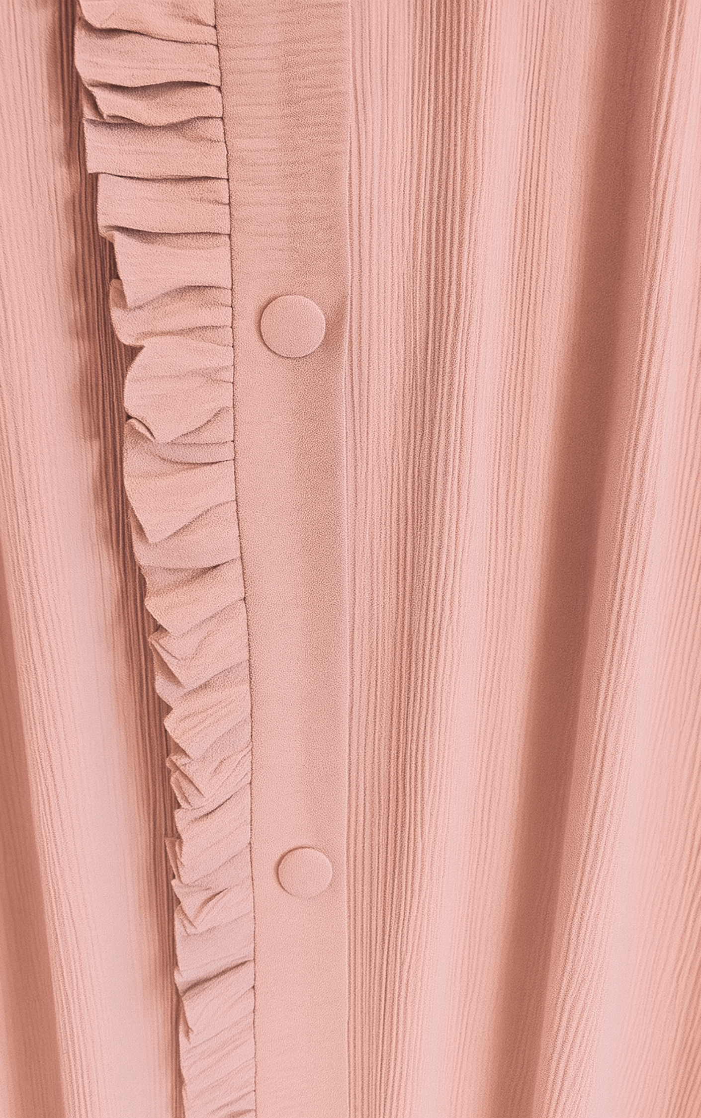 Modest Blush Pink Ruffle Abaya Set