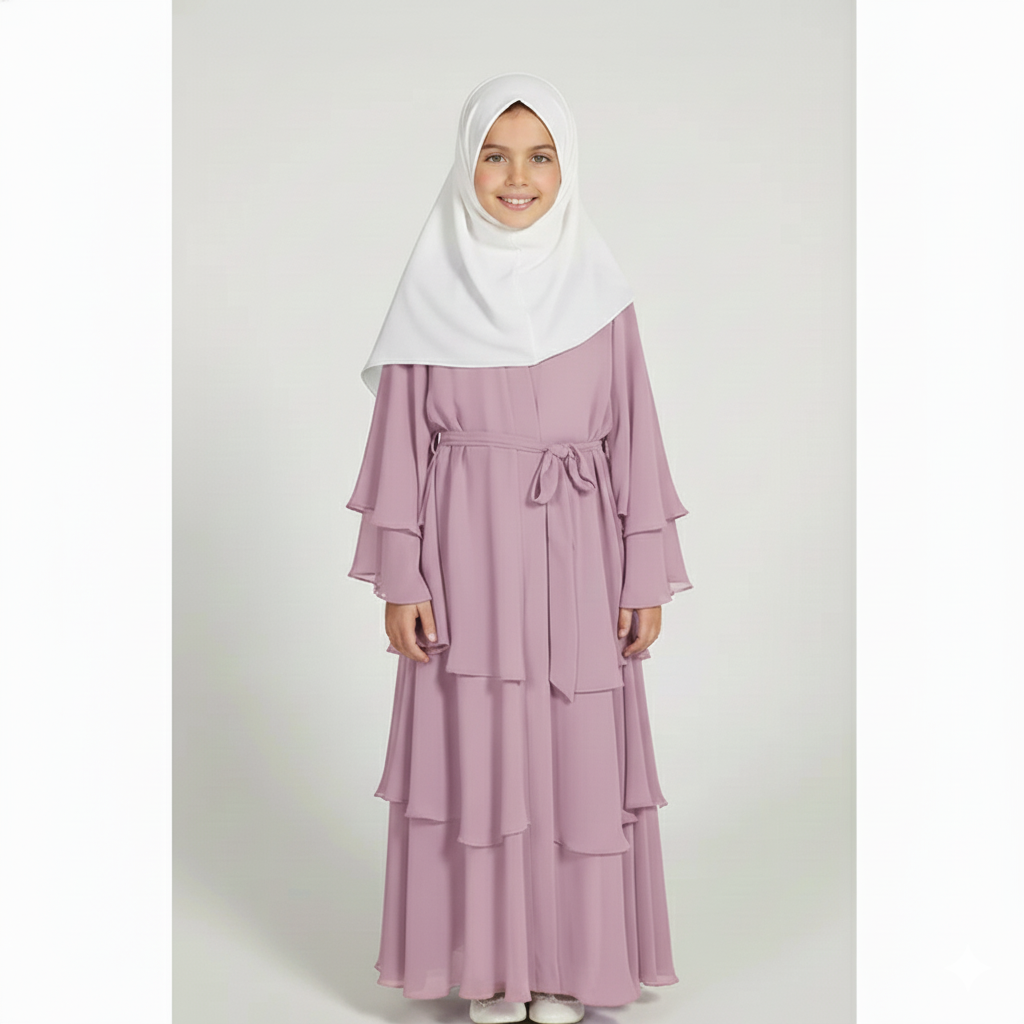 Layered Chiffon Dress for Girls