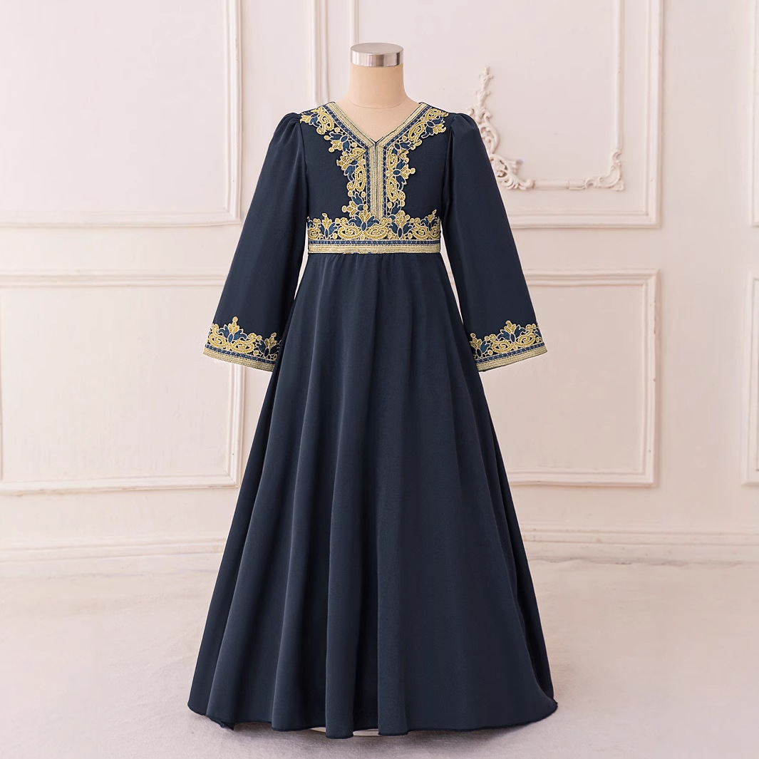 Elegant Navy Blue Princess Dress