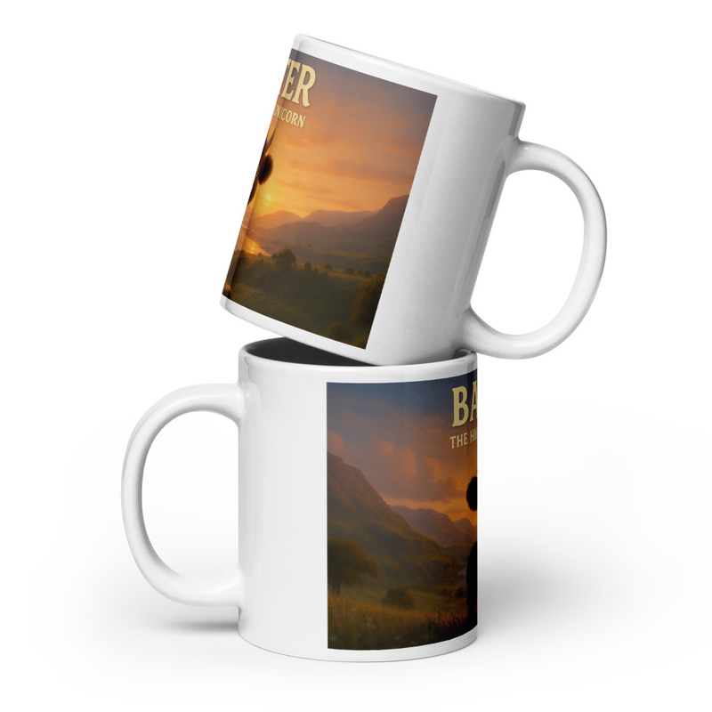 White glossy mug