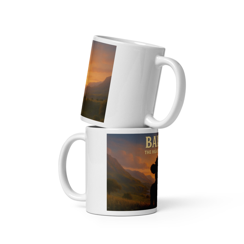 White glossy mug
