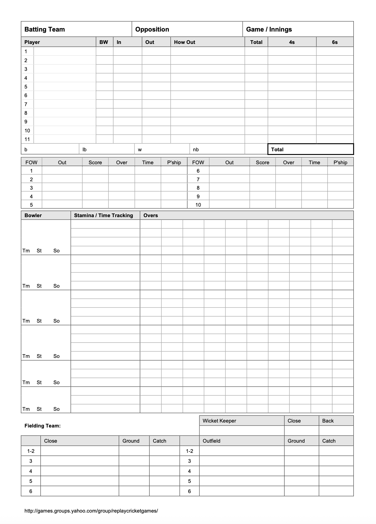 International Cricket score and game tracker