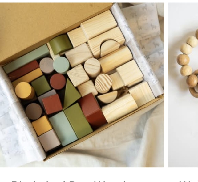Wooden Building Blocks Set