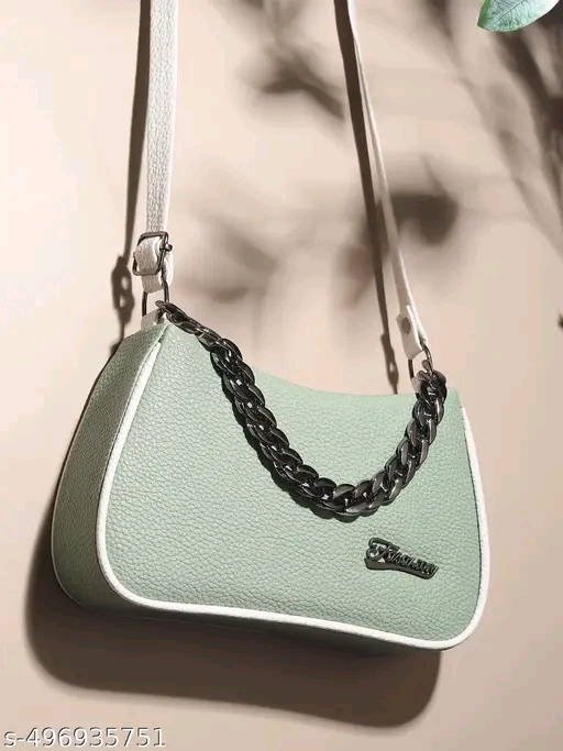 Brown Faux Leather Handbag