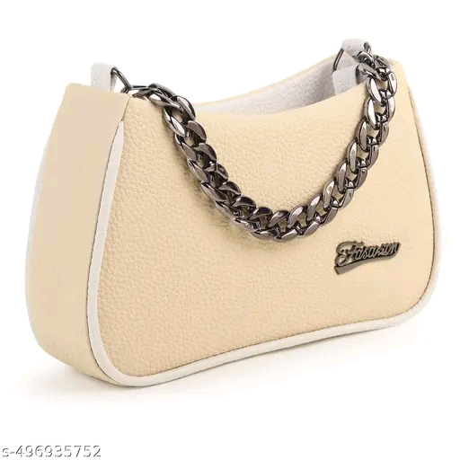 Brown Faux Leather Handbag