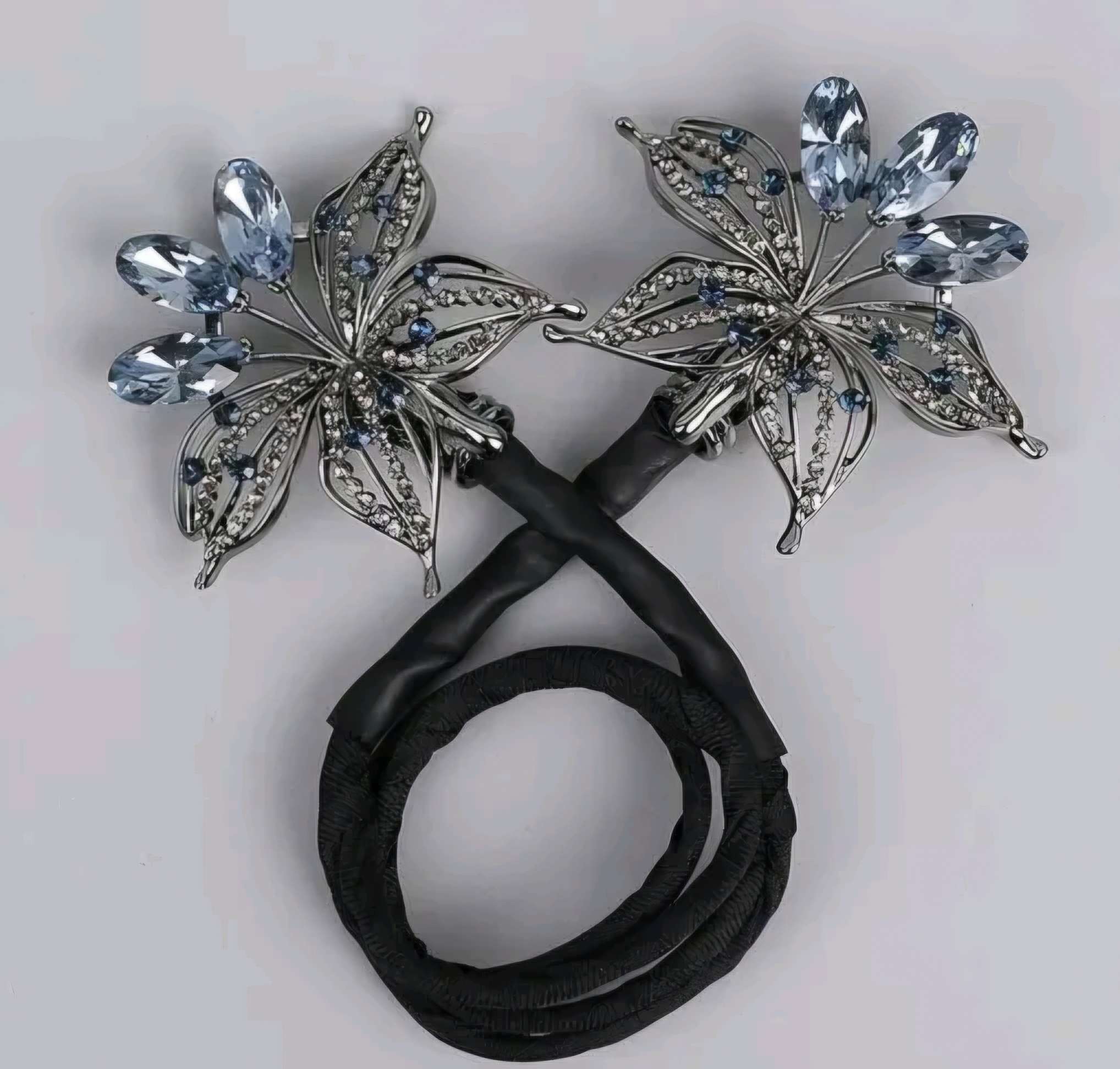 Luxury Blue Crystal Hair buns