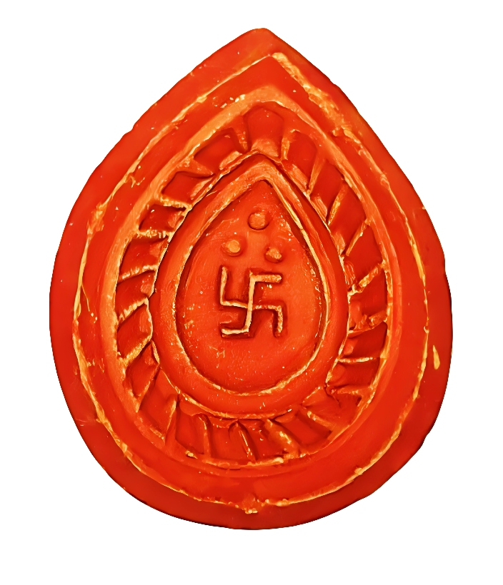 Traditional Clay Diya with Swastik