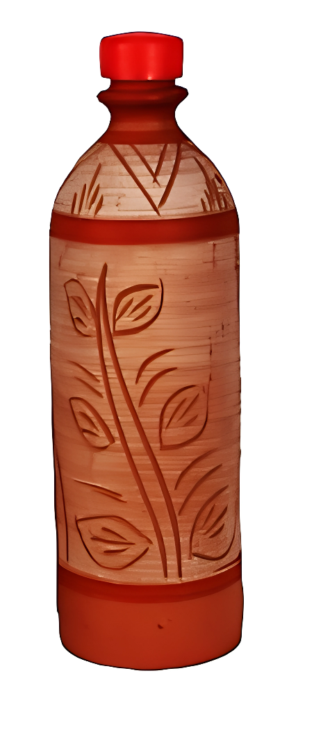 Handcrafted Clay Water Bottle