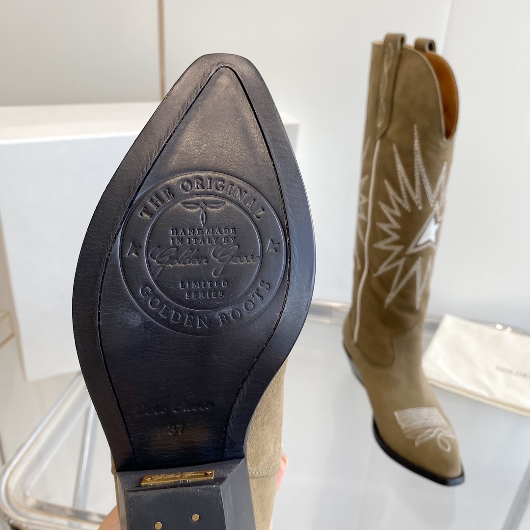 Brown Suede Cowboy Boots