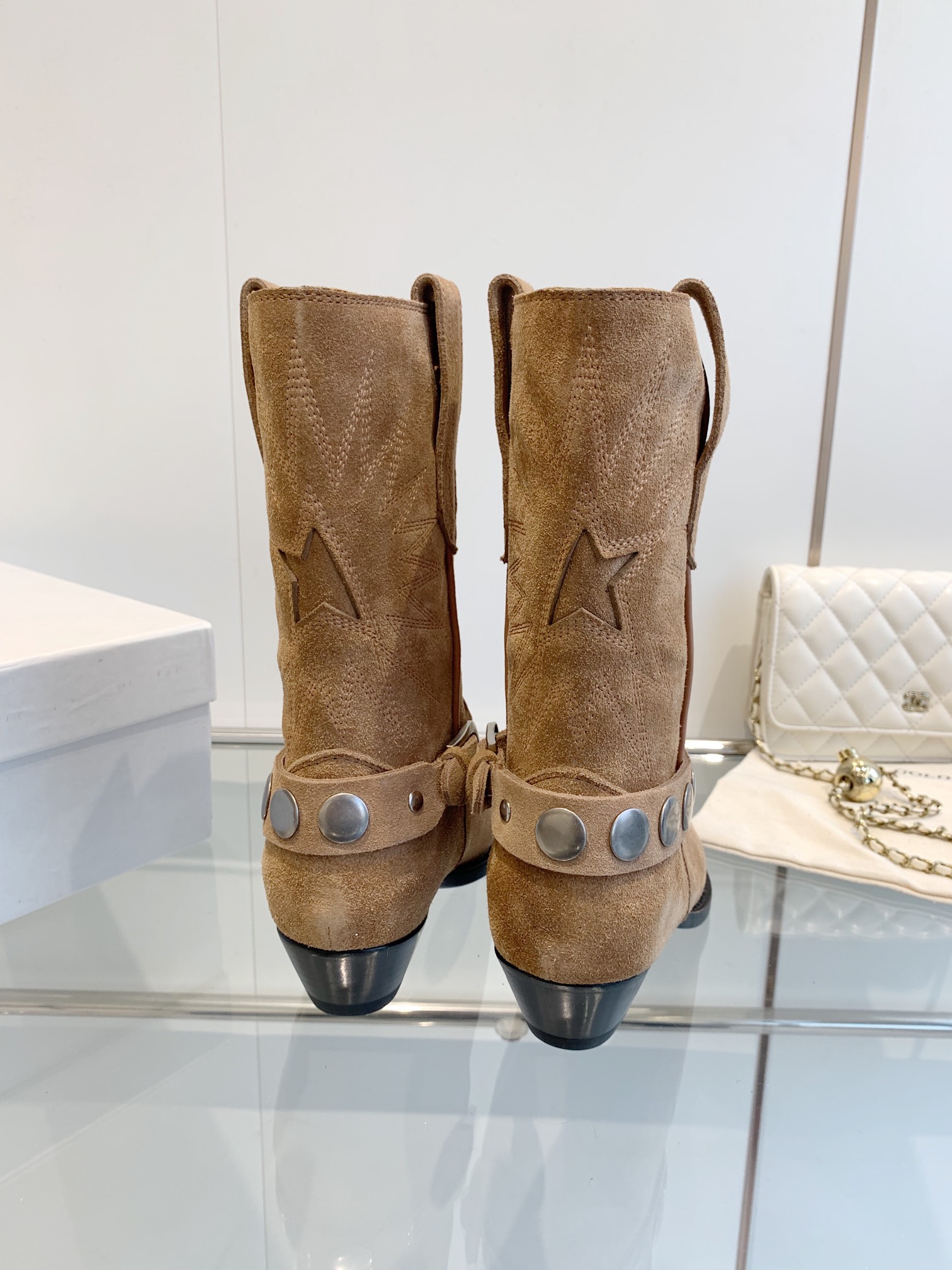 Suede Cowboy Boots