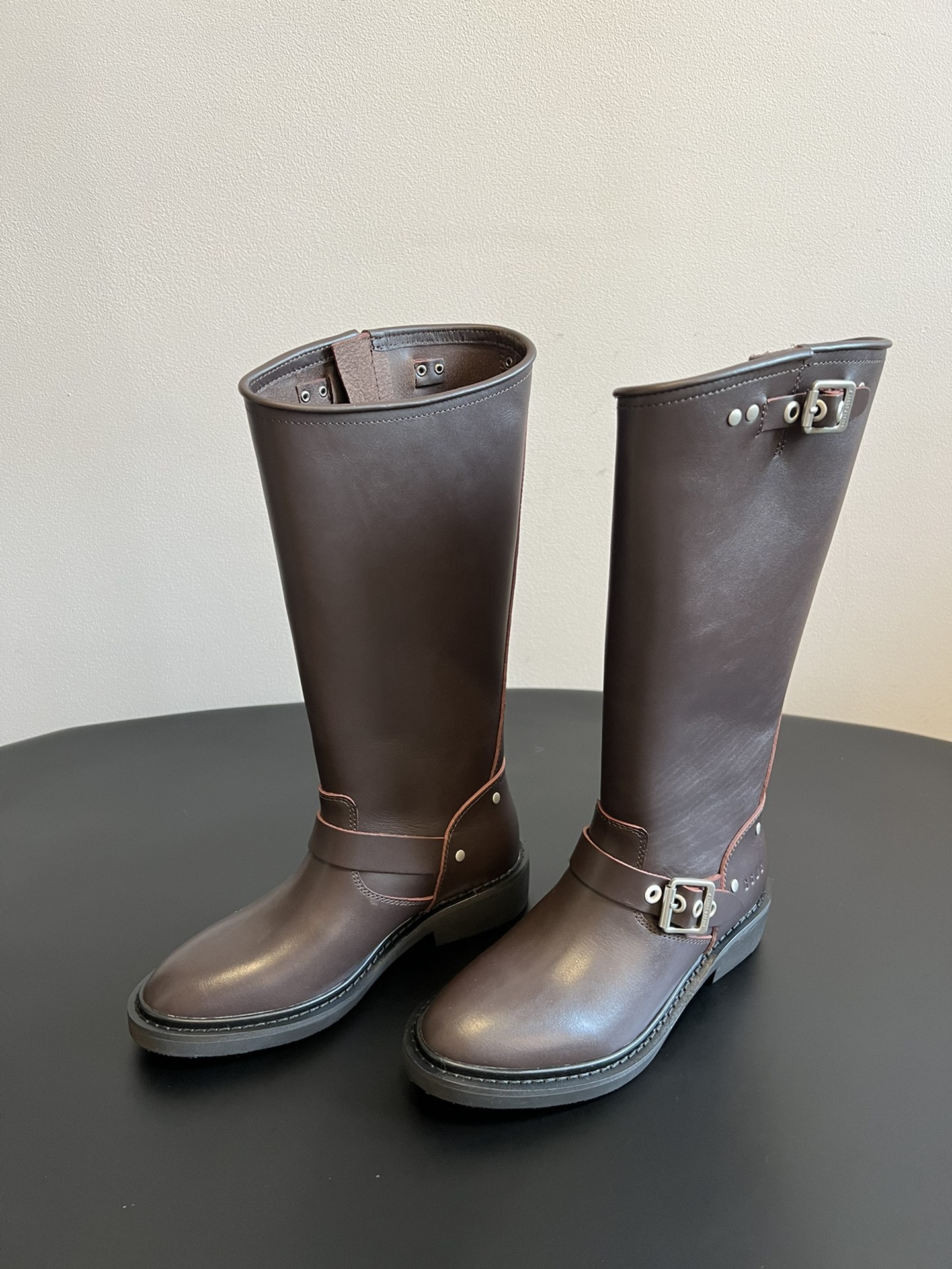 Brown Leather Engineer Boot