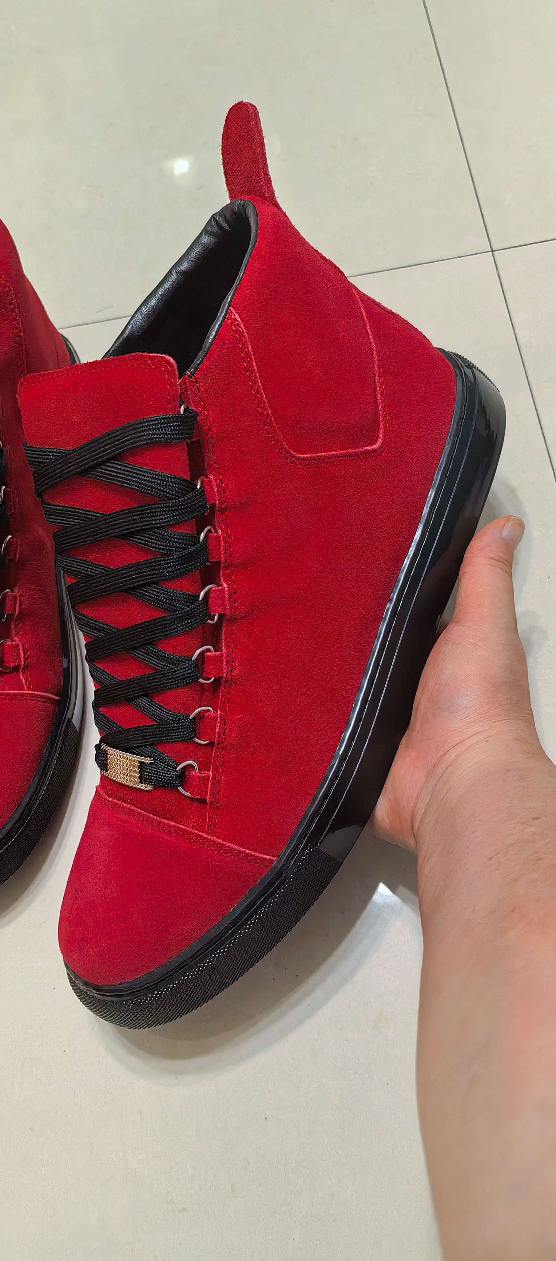 Black Leather Sneakers