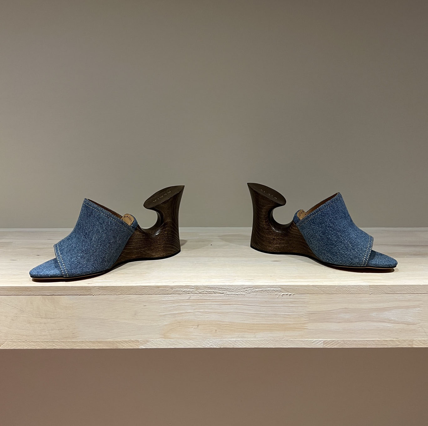 Sculptural Heeled Mules