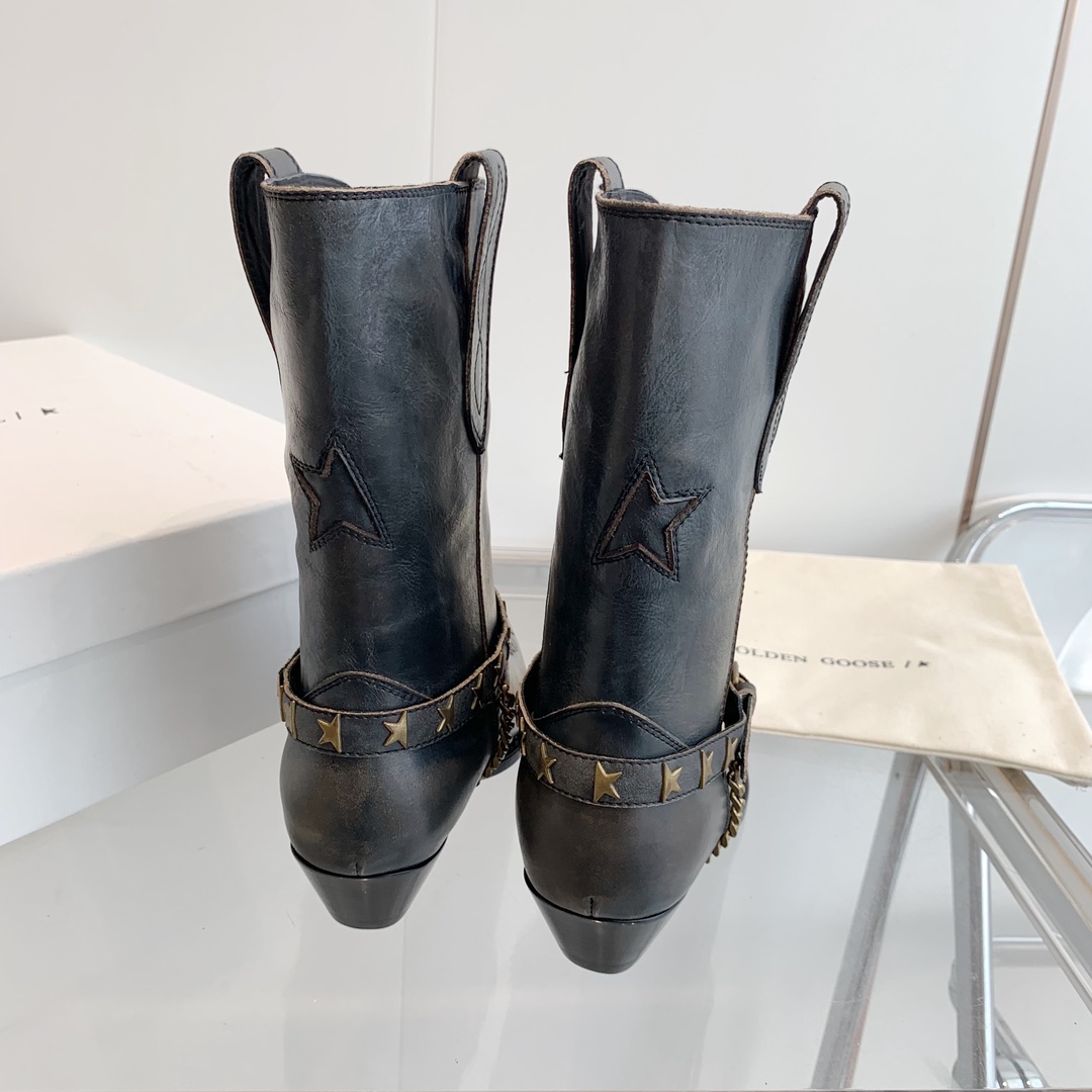 Western Style Leather Boots