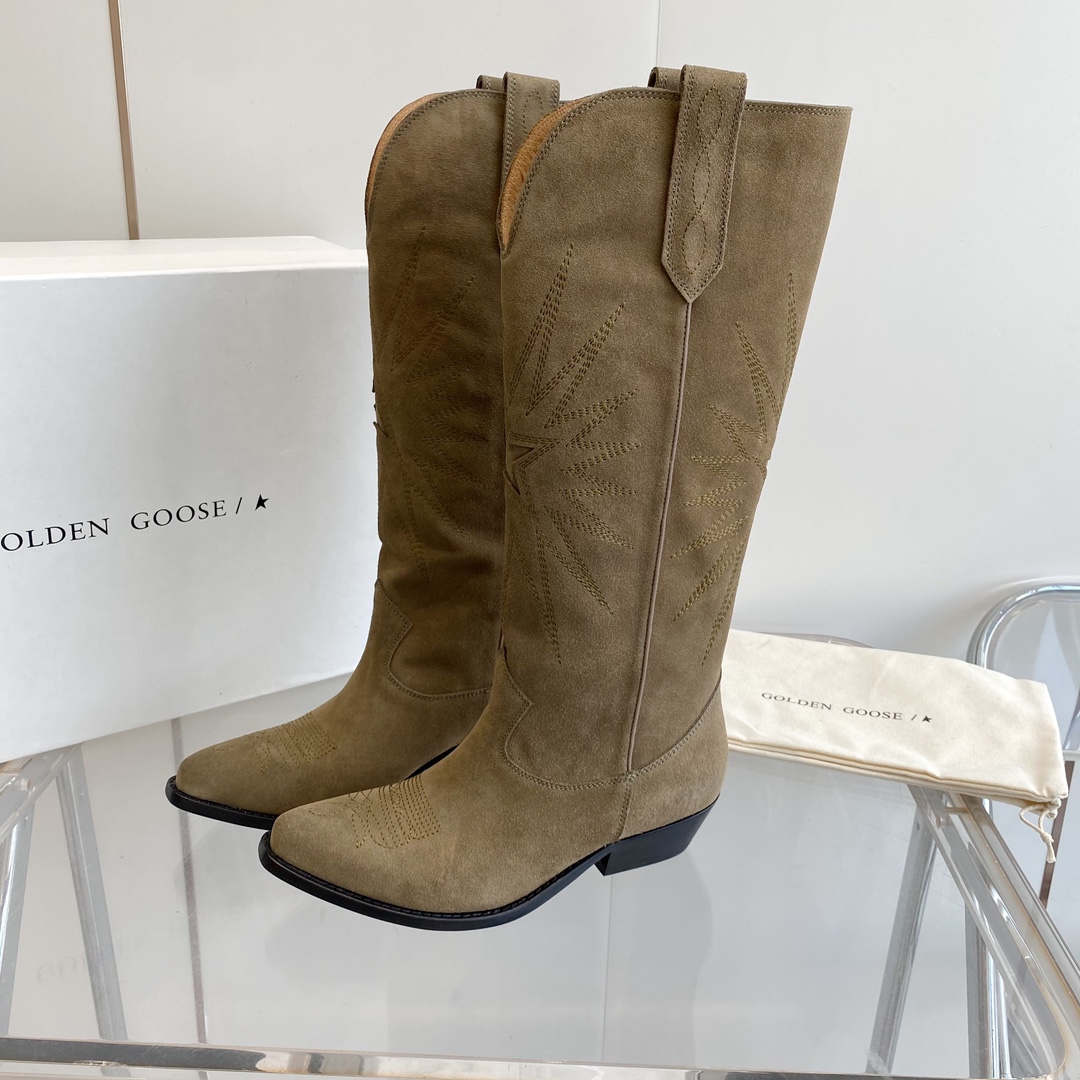 Suede Knee-High Boots