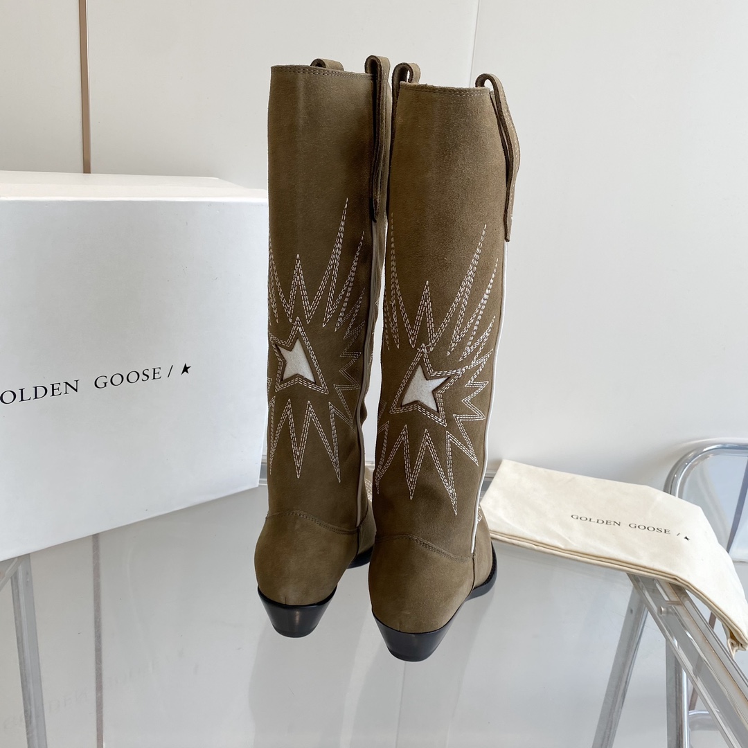 Brown Suede Cowboy Boots