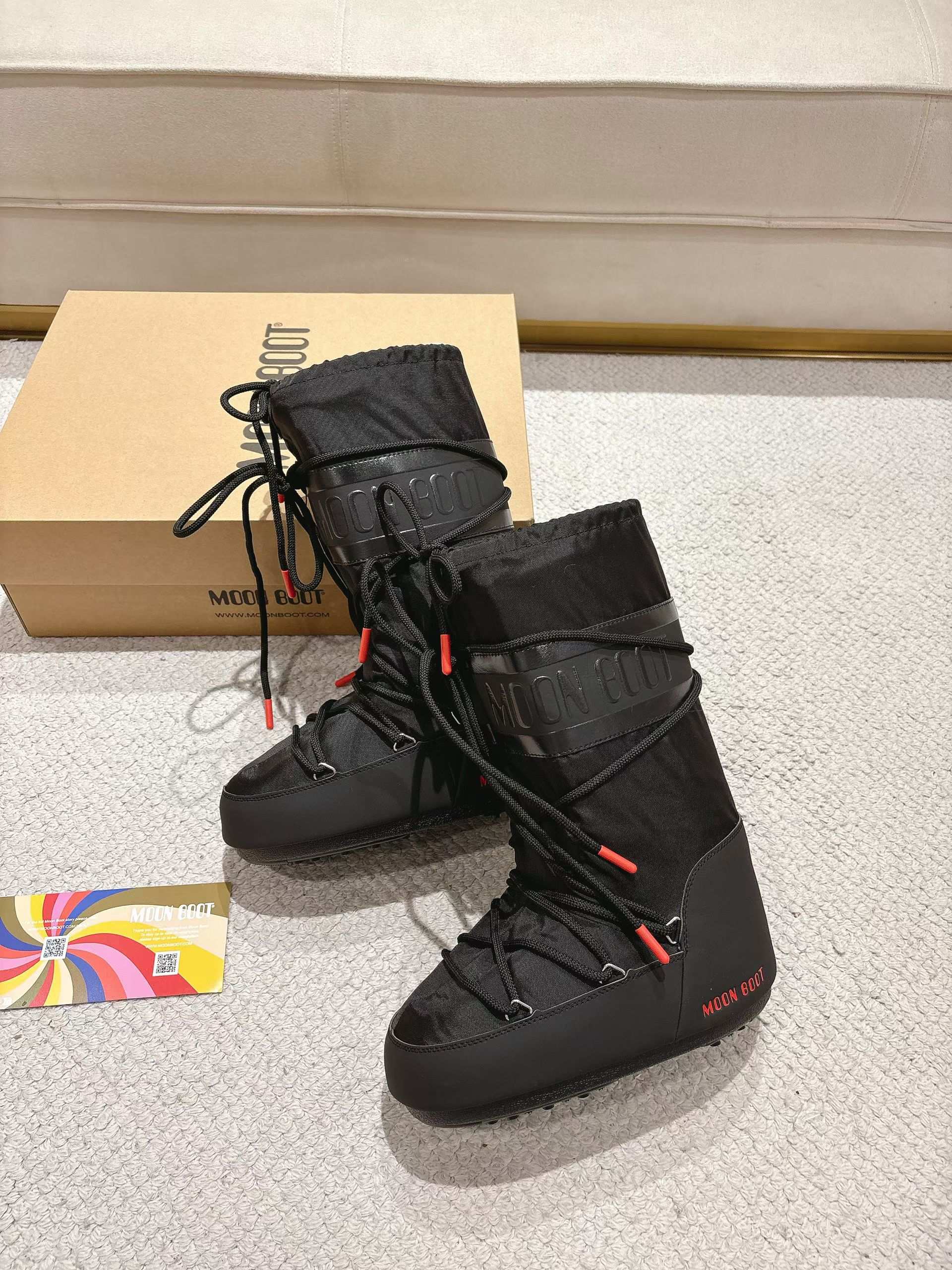 MB Nylon Black Snow Boots