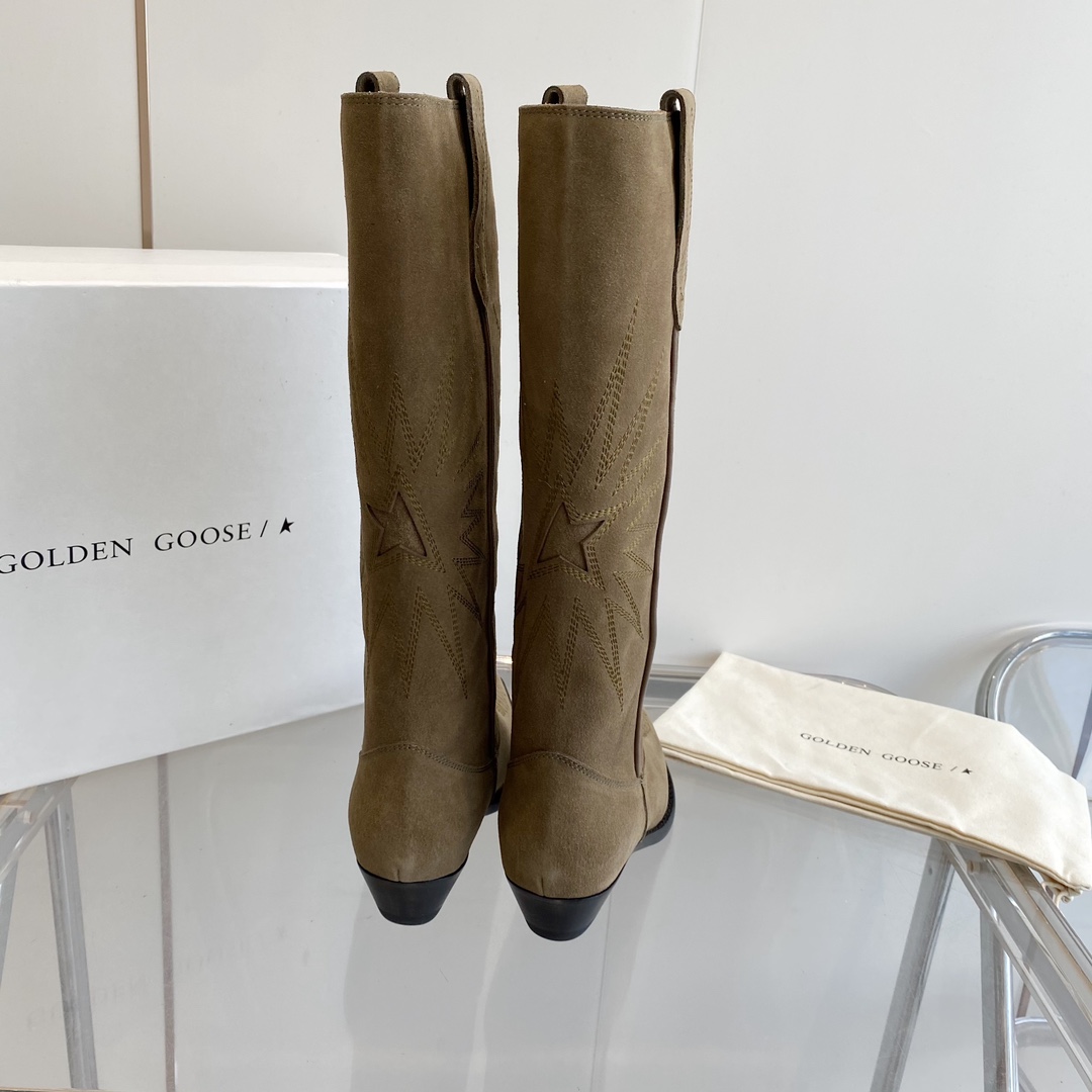 Suede Knee-High Boots