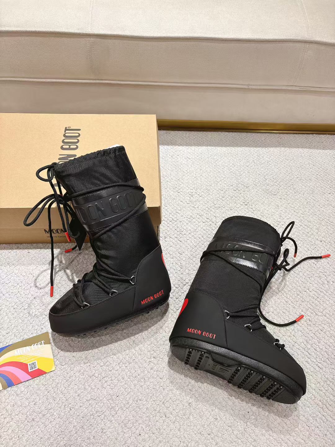 MB Nylon Black Snow Boots