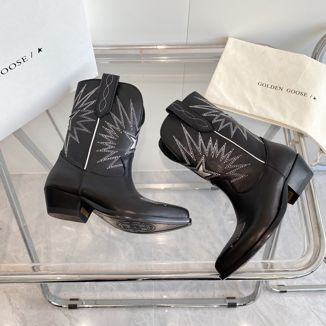 Black Western Ankle Boots