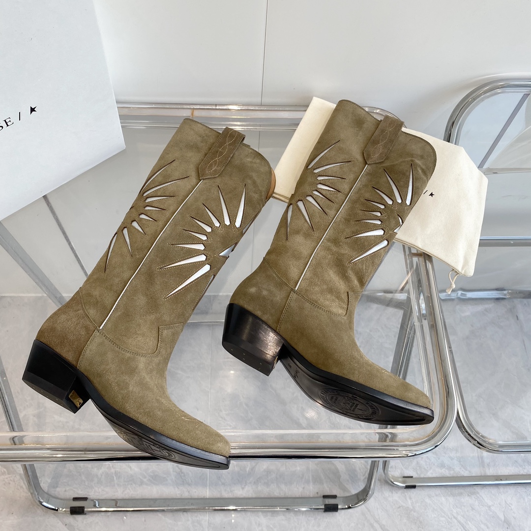 Cowboy Boots with Star Cut-out