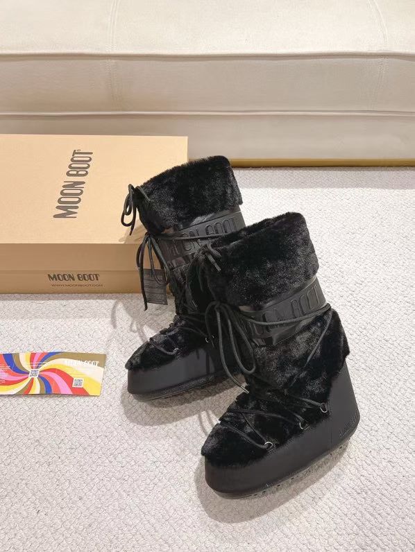 MB Black Fur Winter Boots
