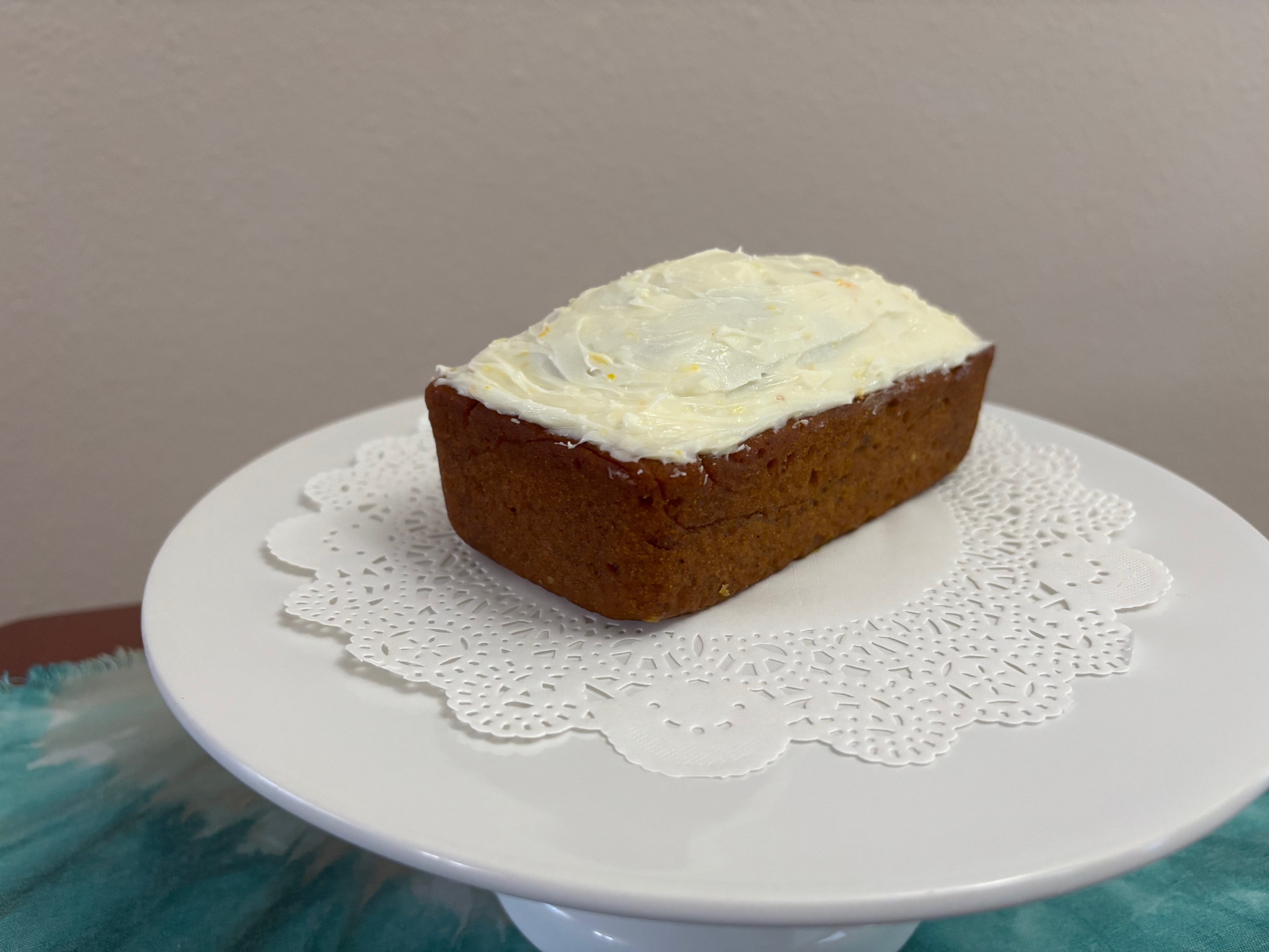 Gluten Free Pumpkin Bread Loaf with or without Cream Cheese frosting