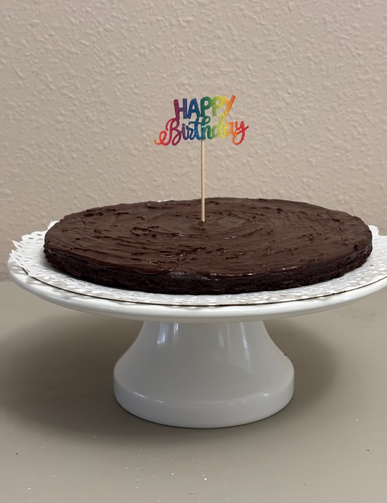 Gluten Free Chocolate Cake with optional Ganache (included in price)