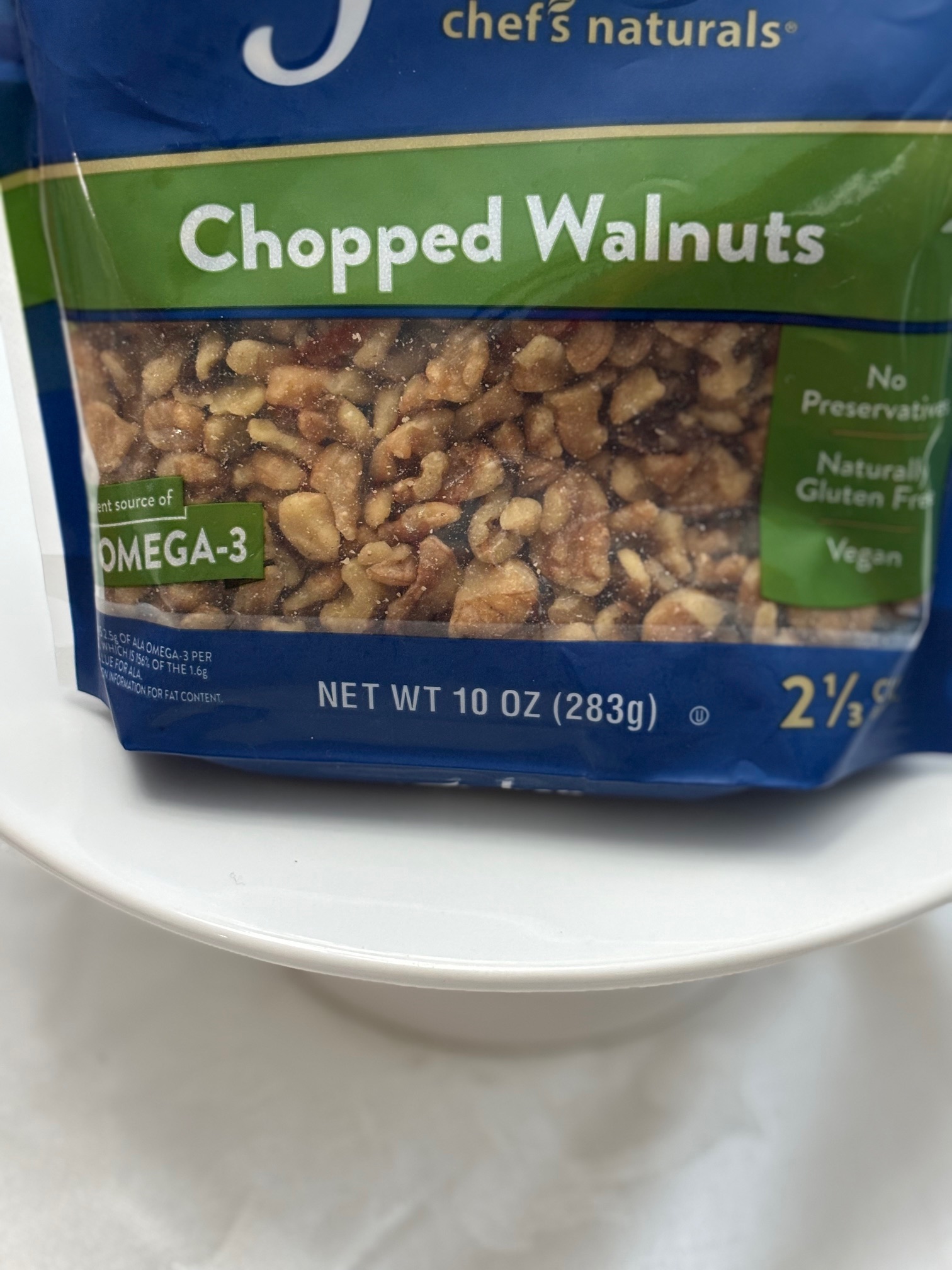 Add ONS (three items: ex choc chips, walnuts and raisins, except toppers)