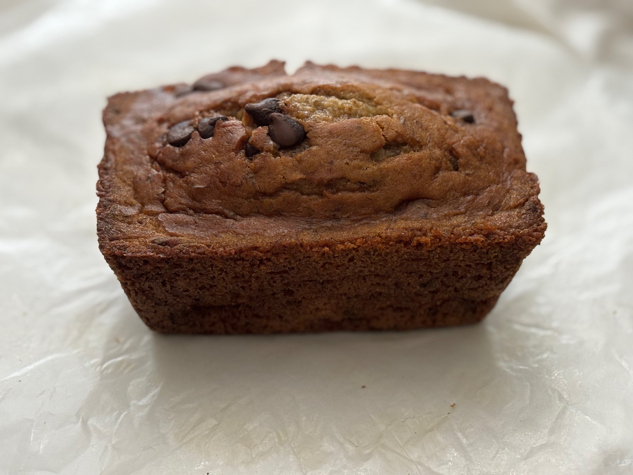 Aunt Ivy's Banana Bread with optional chocolate chips or walnuts