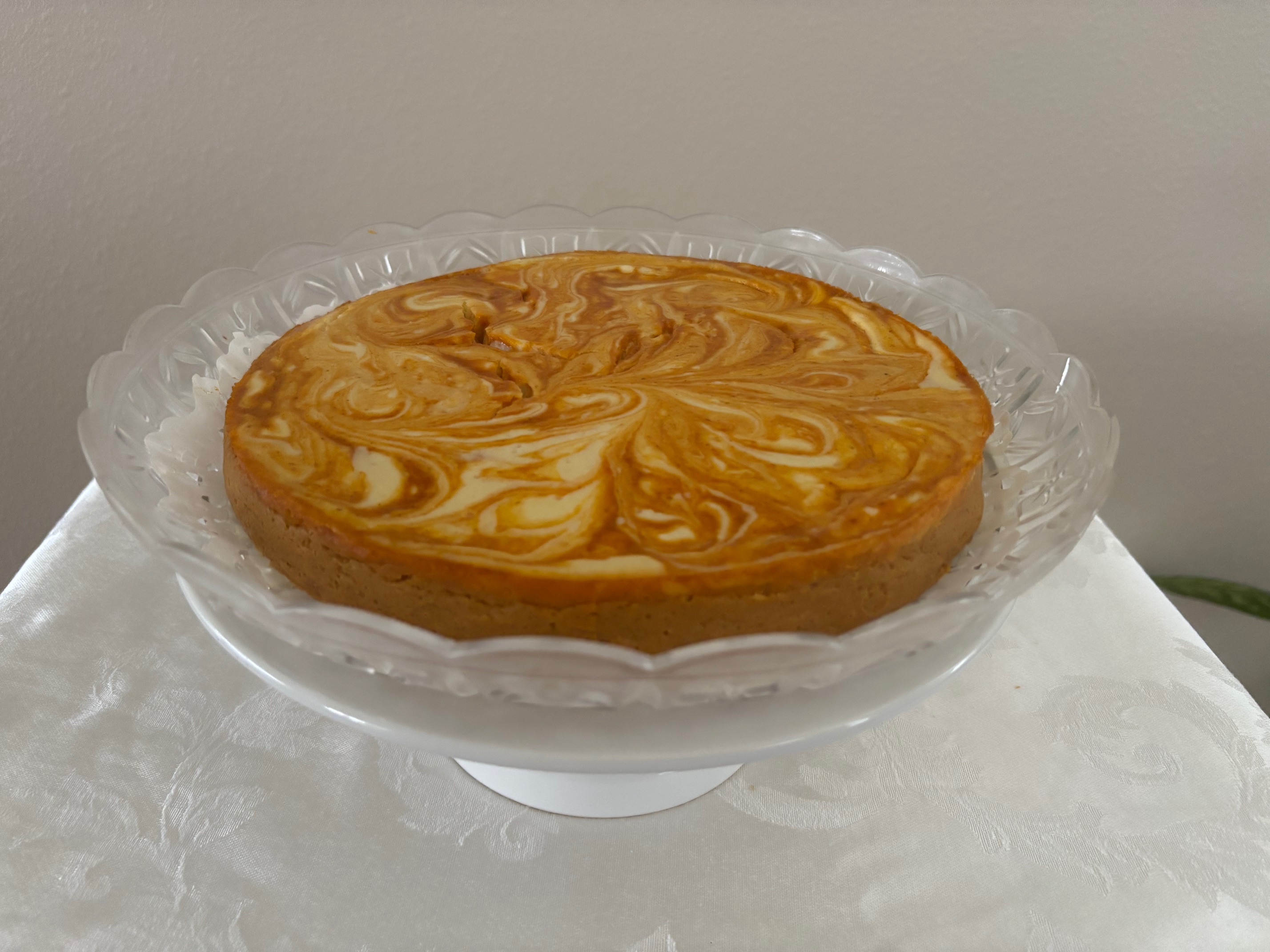 NEWEST ON SALE! Gluten Free Pumpkin Swirl Cheesecake