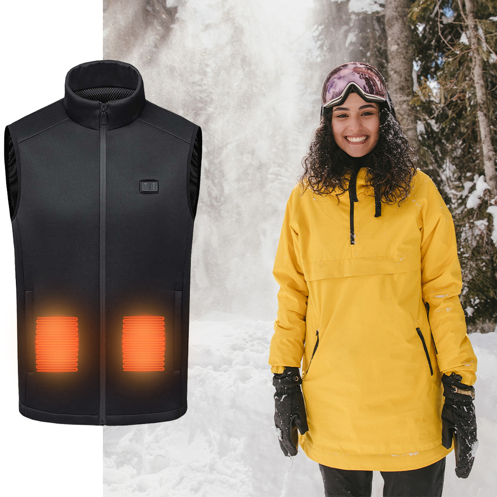 Ogrzewana podgrzewana kamizelka elektryczna kurtka Unisex rozmiar XL zimowa Mozos HV4 czarna