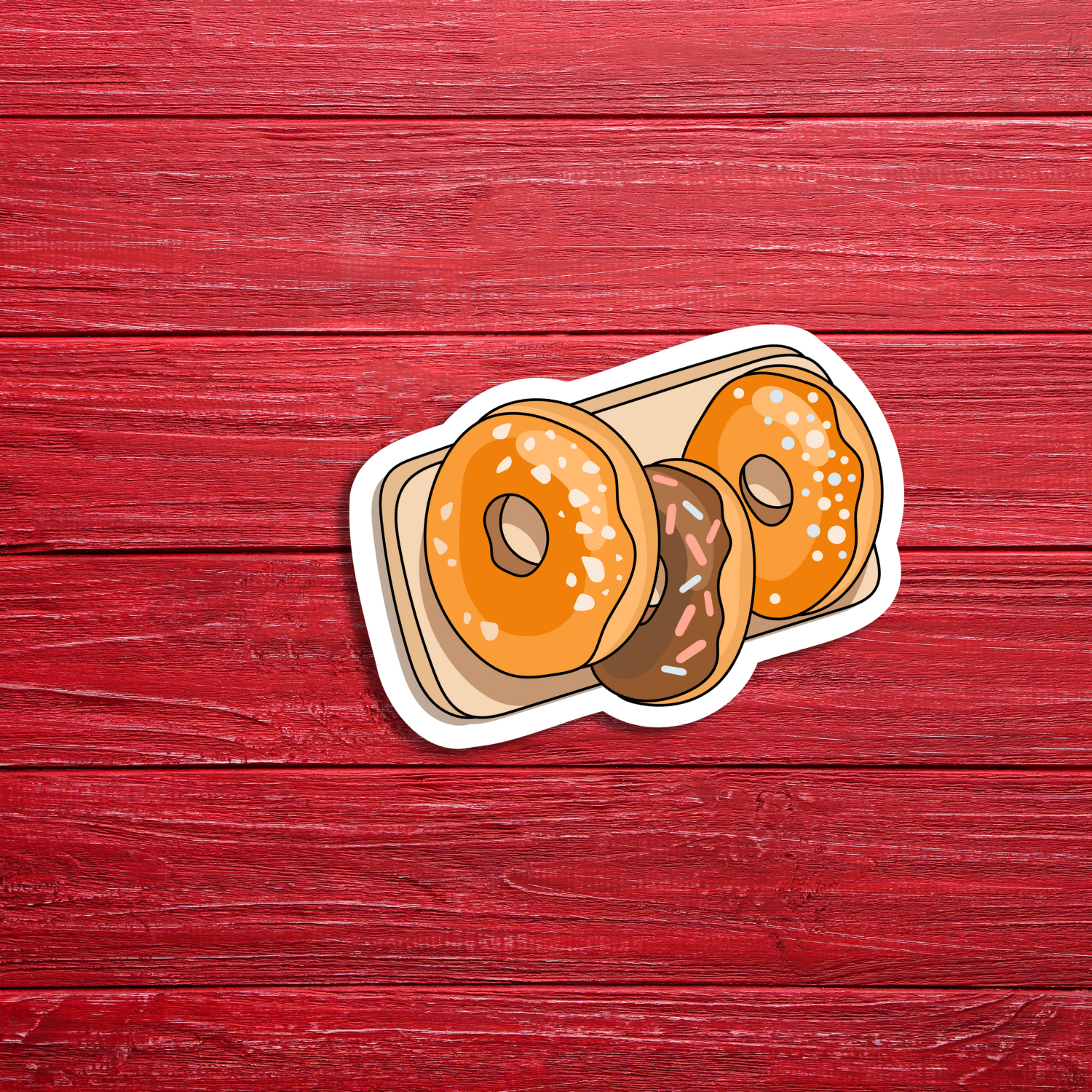 Donut Tray Vinyl Sticker