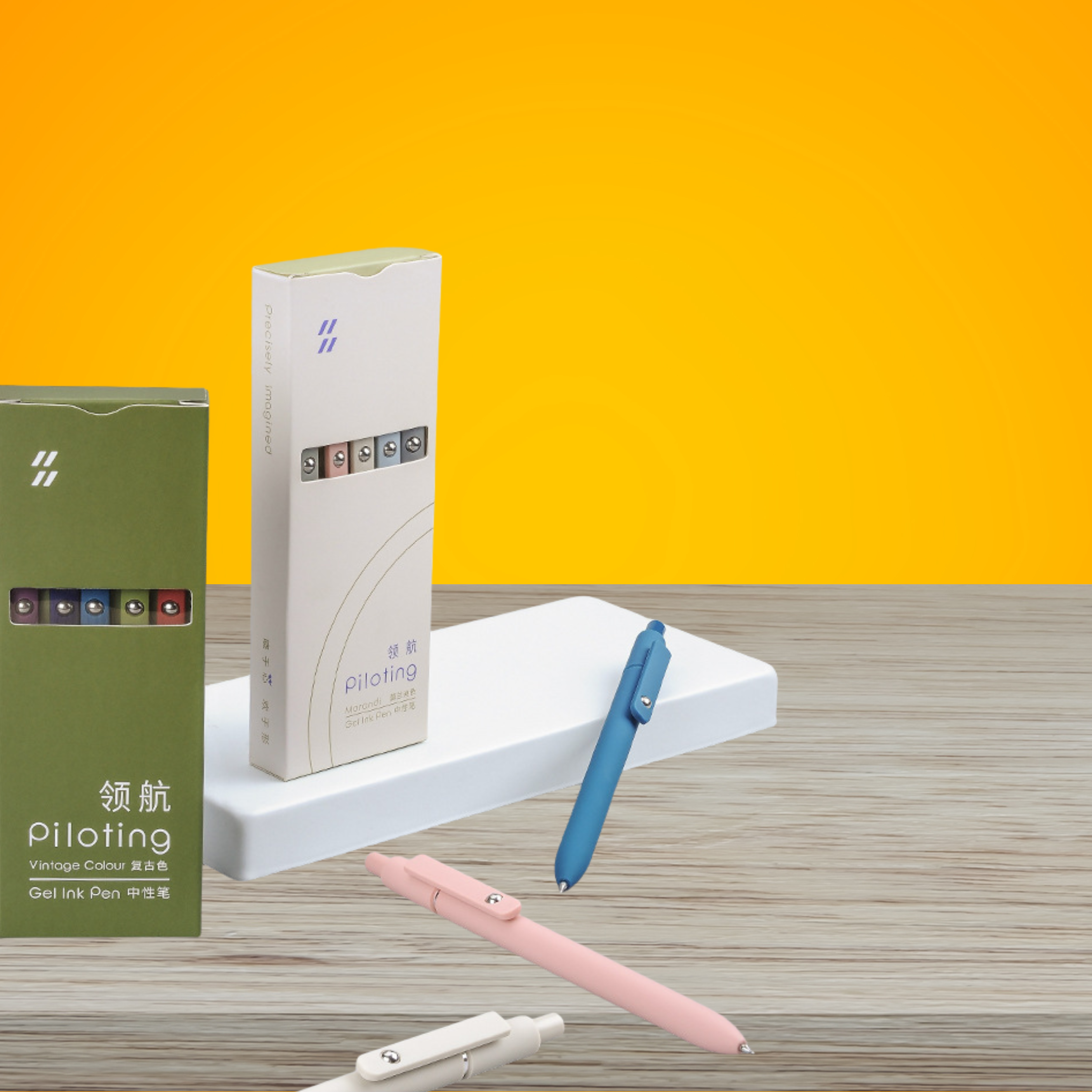 Pastel Morandi & Dark Mode Gel Pen Bundle Set: 0.5mm Fine Point, Black Ink