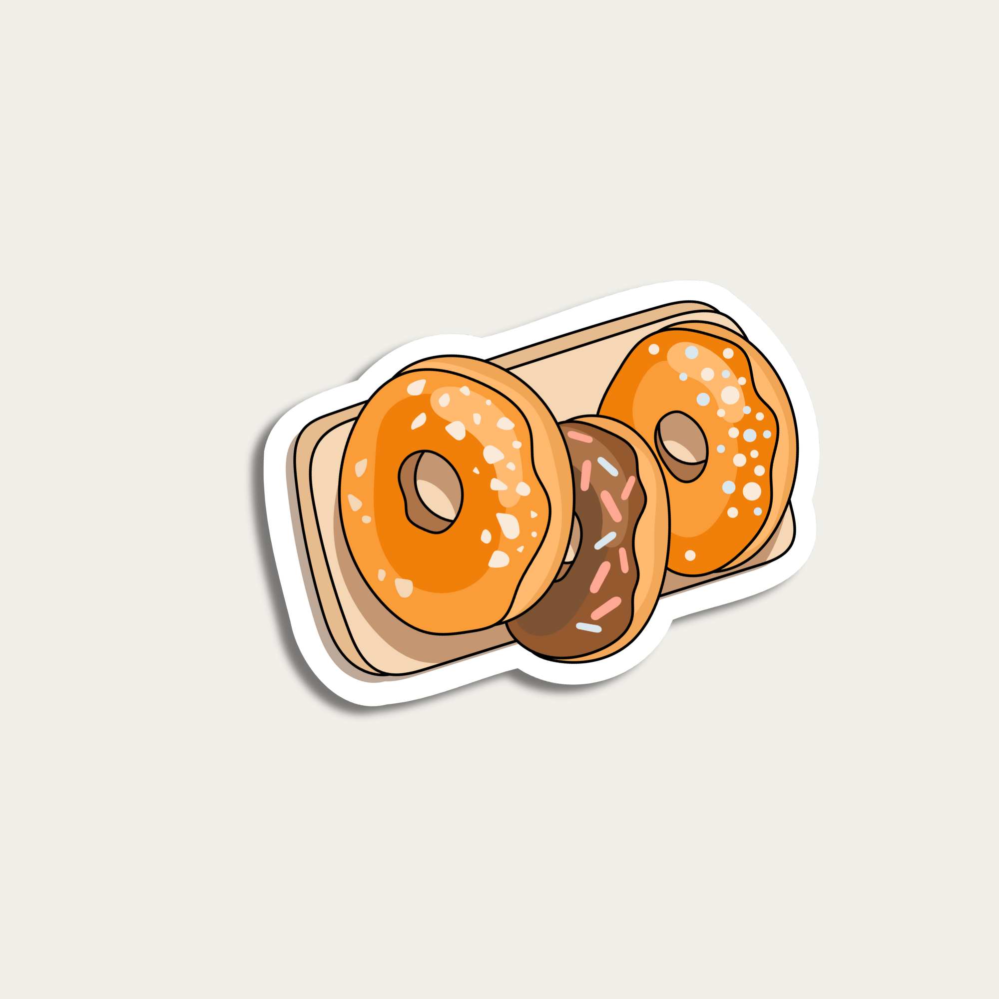 Donut Tray Vinyl Sticker