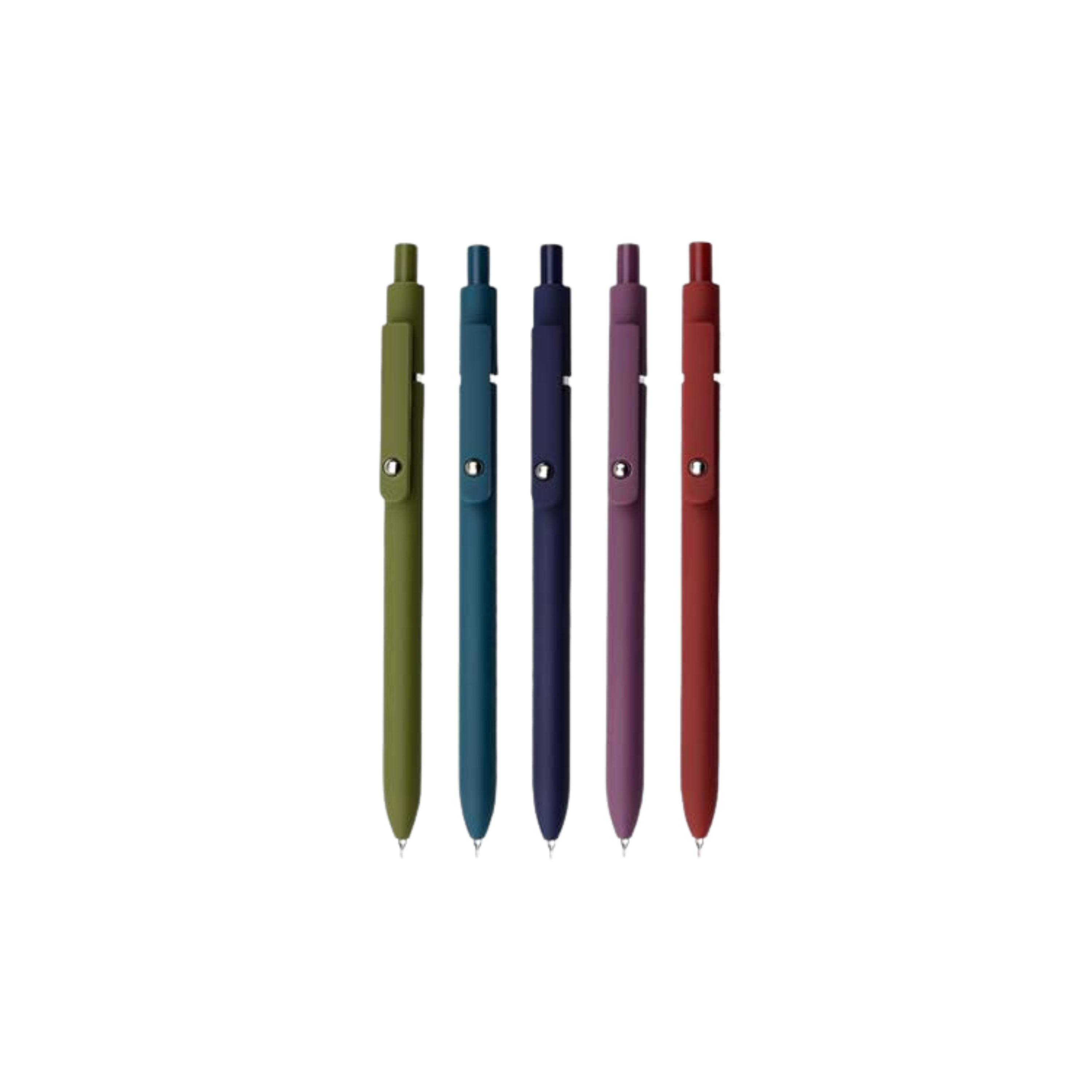 Dark Mode Gel Pens: Vintage Inspired Tones, Fine Point Set of 5