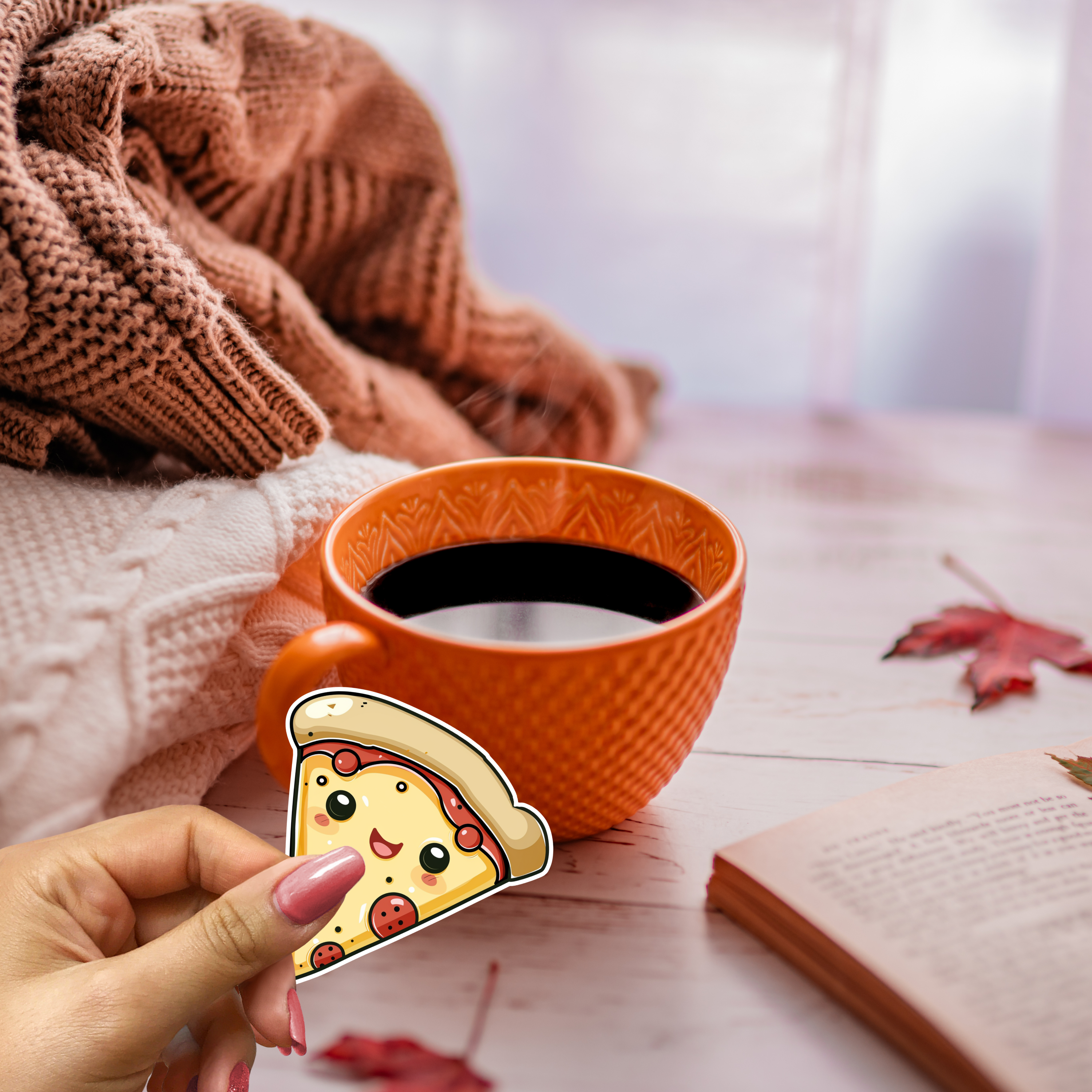 Kawaii Pizza Pal Vinyl  Sticker