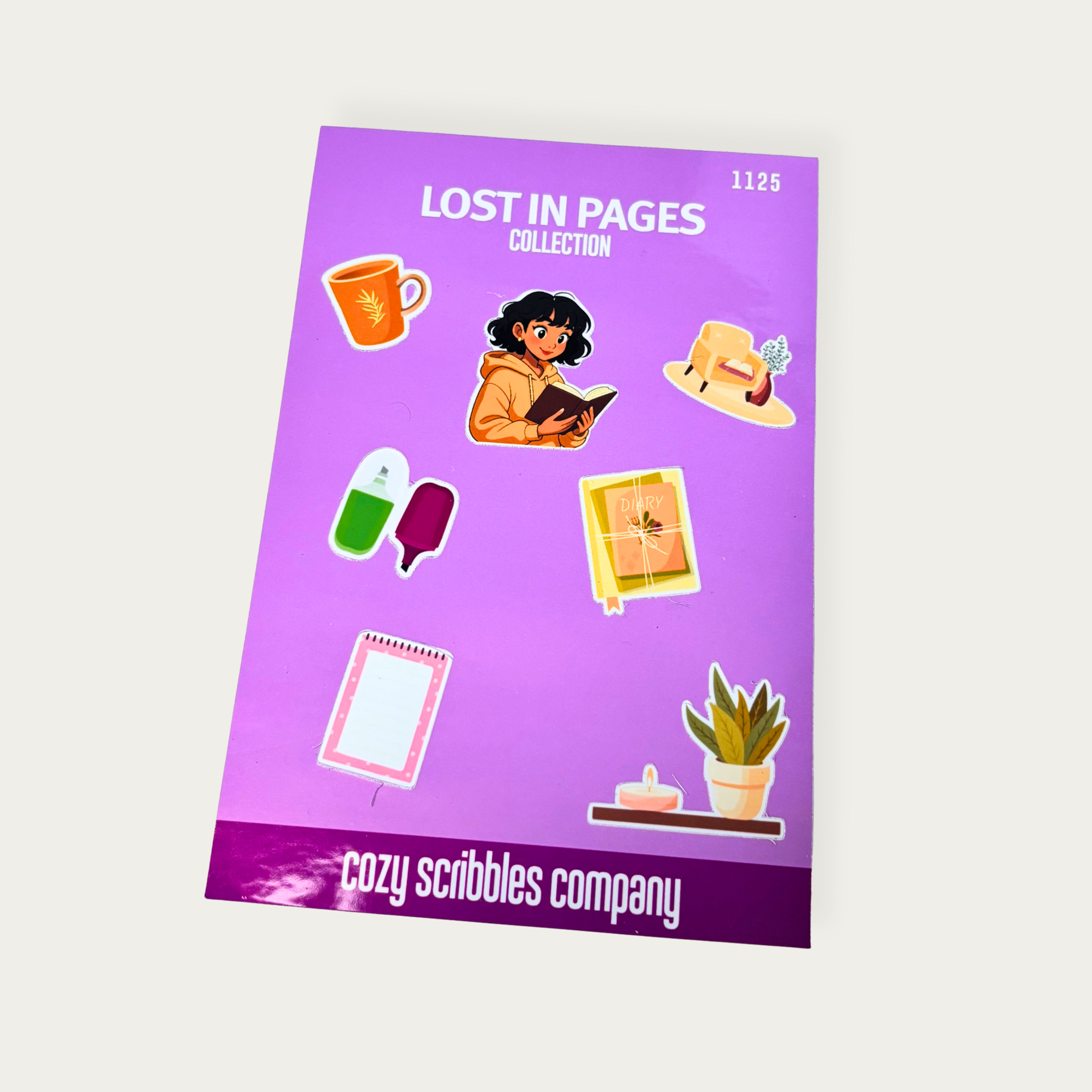 Lost In Pages, Cozy Bookish Journal Sticker Sheet