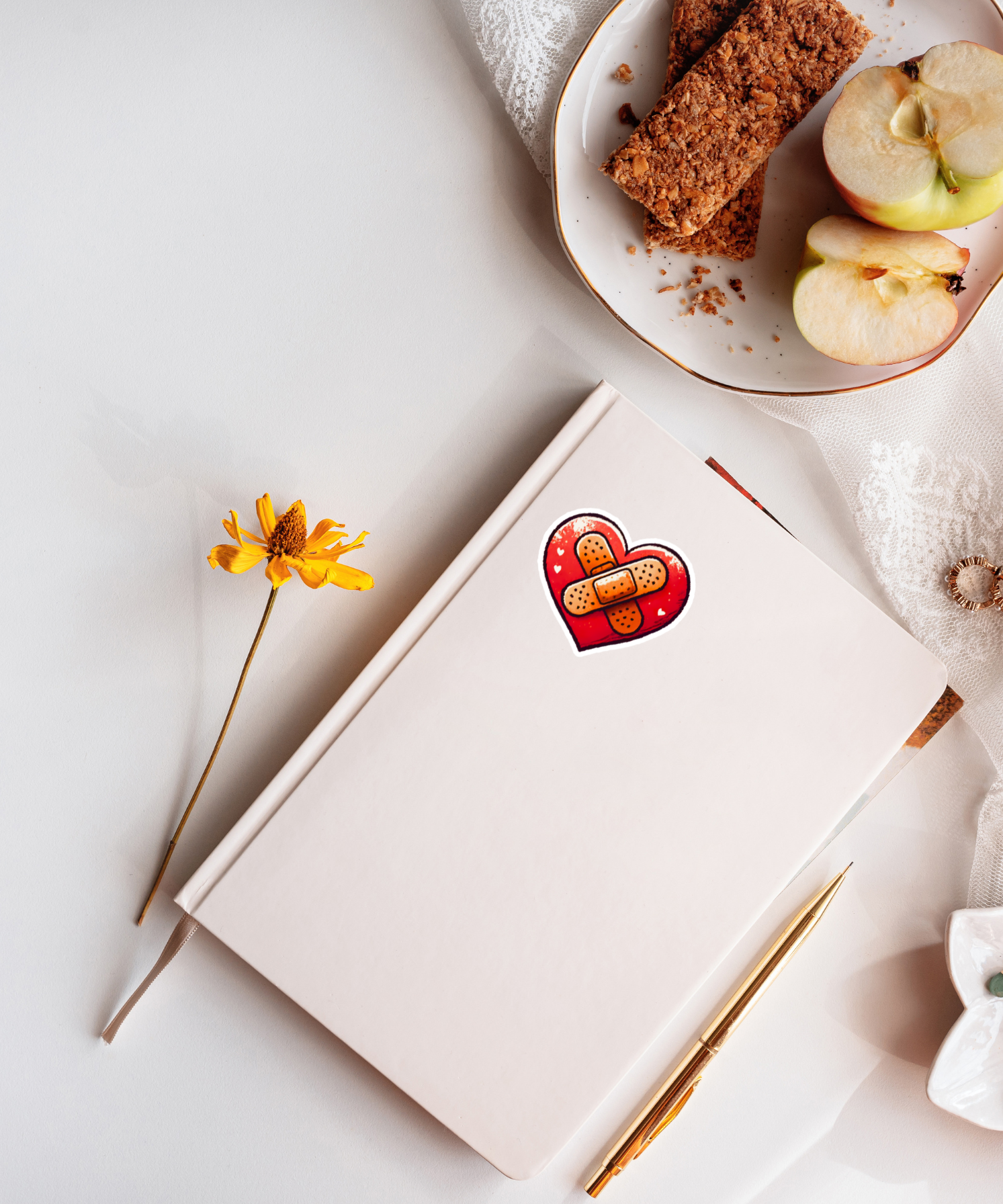 Aided Broken Heart  Vinyl  Sticker