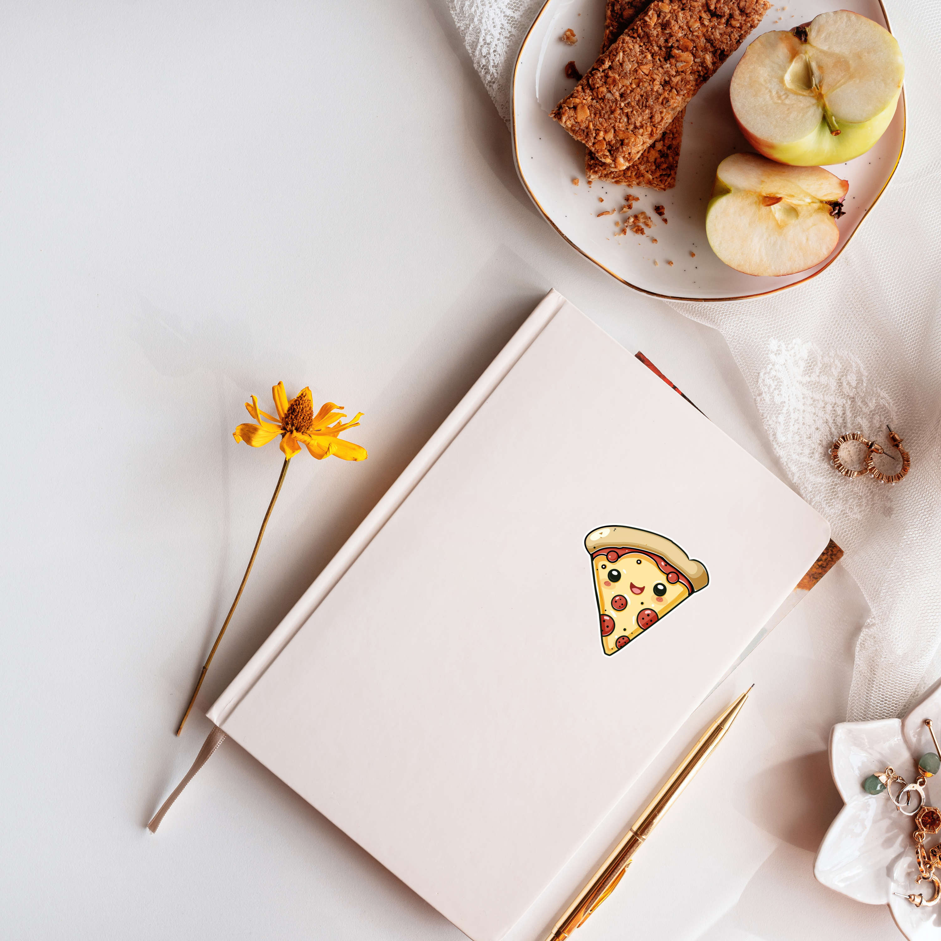 Kawaii Pizza Pal Vinyl  Sticker