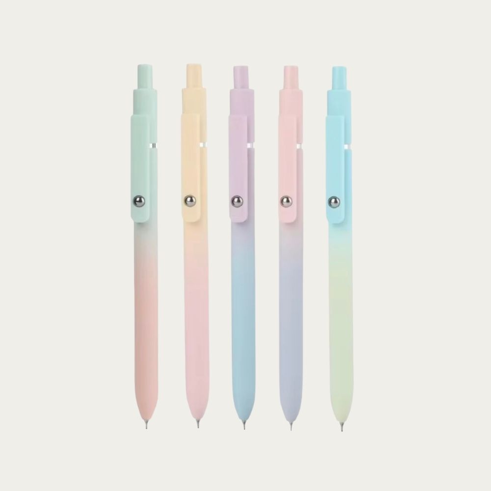 Pastel Soft Tone Gradient Gel Pens: 0.5mm Fine Point
