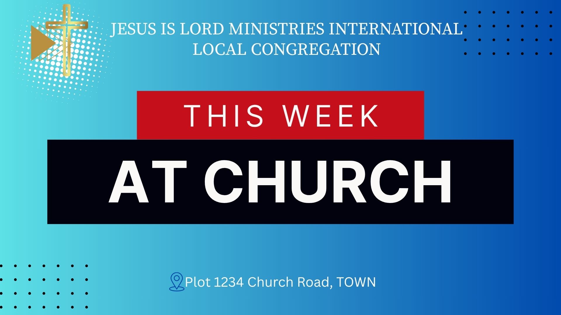 Digital Church Weekly Program Announcement Template