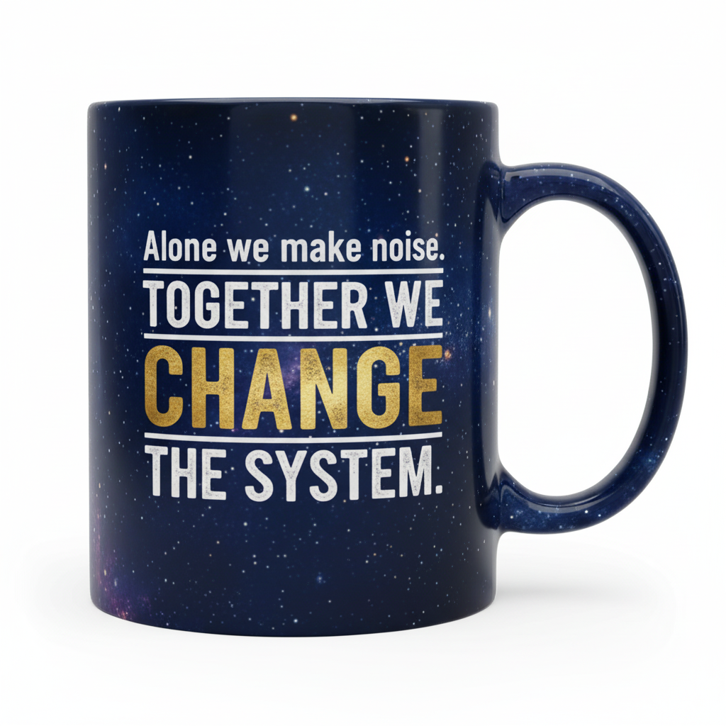 Seruvien “Together We Change The System” Mug